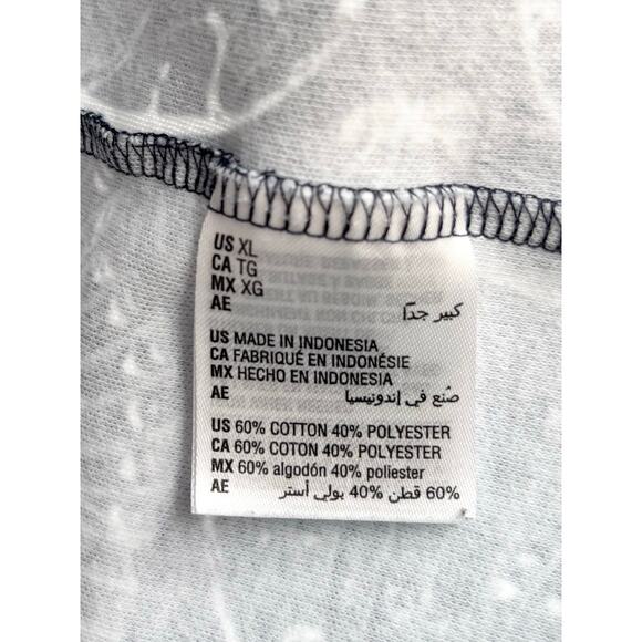 Yarn & Sea Navy Blue and White Butterfly Pattern Shift Dress Size XL - Picture 6 of 6